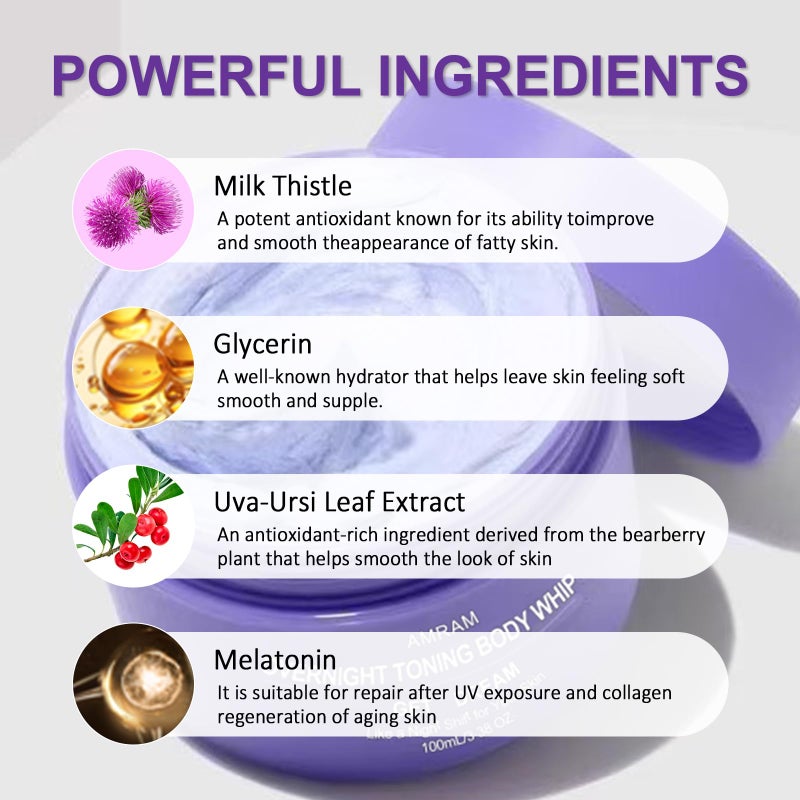 AMRAM Overnight Toning Whip, Skin Tightening, Body Firming Whip That Works While You Sleep, Firming Cream For Loose Skin On The Body(1PCS) - Image 3